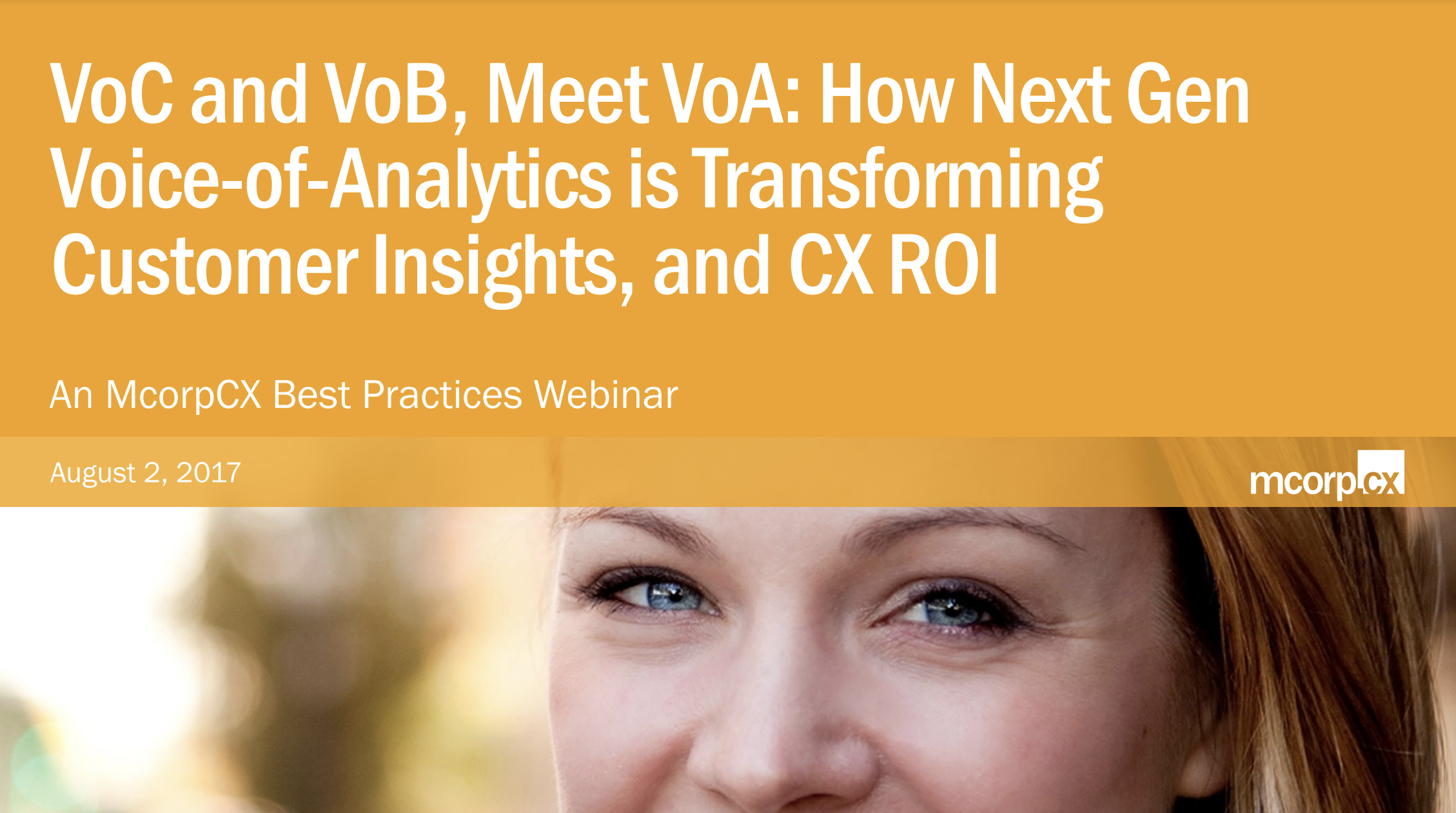 VoC and VoB, meet VoA Webinar Recording 2023