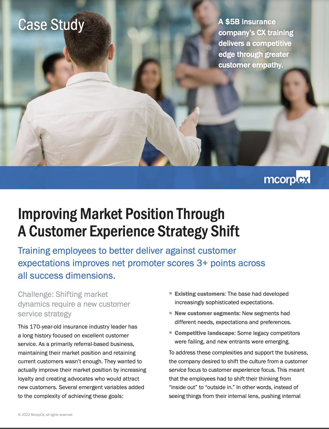 Improving Market Position Through A Customer Experience Strategy Shift 