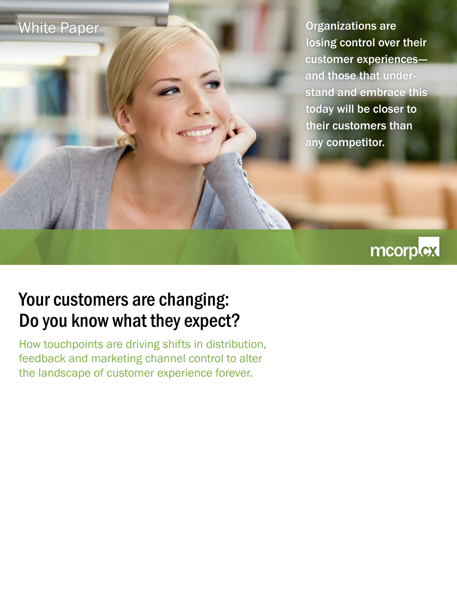 Your customers are changing Do you know what they expect?