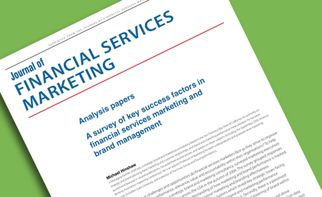 A Survey Of Key Success Factors In Financial Services - 